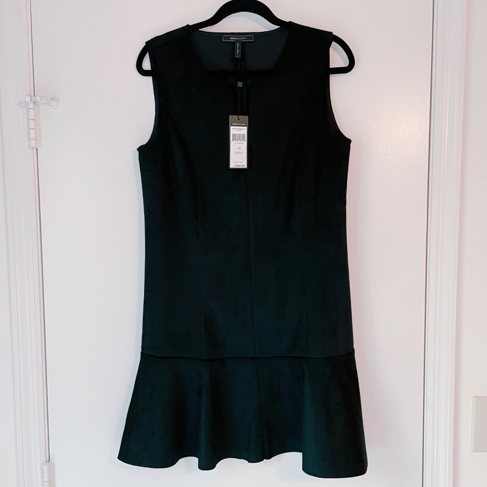 BCBG Maxazria suede-like dress - black